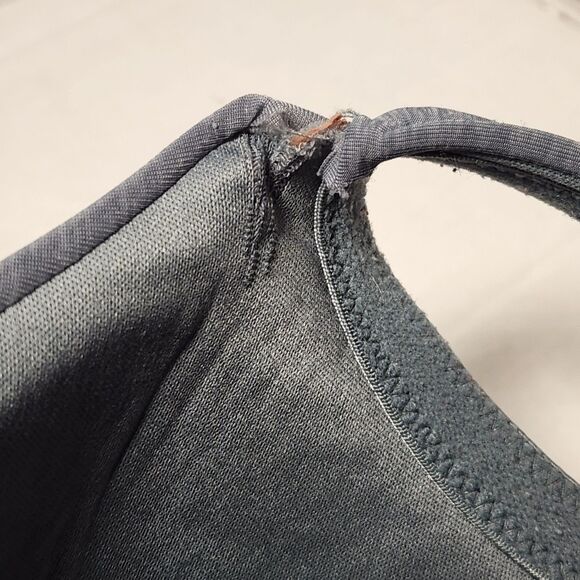 Cacique Lightly Lined Full Coverage Underwire Bra 44F Blue Gray Lace *READ* - Picture 6 of 10